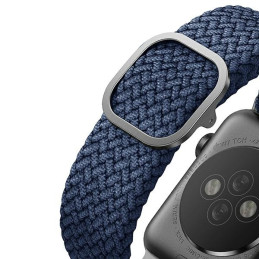 UNIQ Aspen pintas dirželis, skirtas Apple Watch 1/ 2/ 3/ 4/ 5/ 6/ 7/ 8/ SE/ SE2 40/ 38/ 41mm – mėlynas