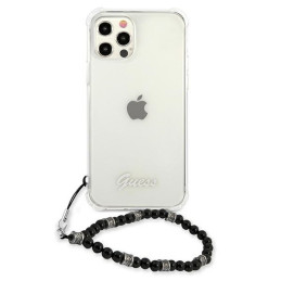 Guess Black Pearl dėklas, skirtas iPhone 12 / iPhone 12 Pro - skaidrus