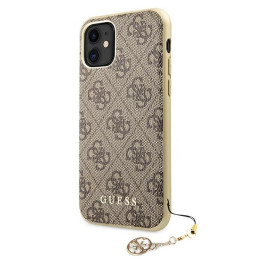 Guess 4G Charms Collection dėklas, skirtas iPhone 11 / Xr - rudas