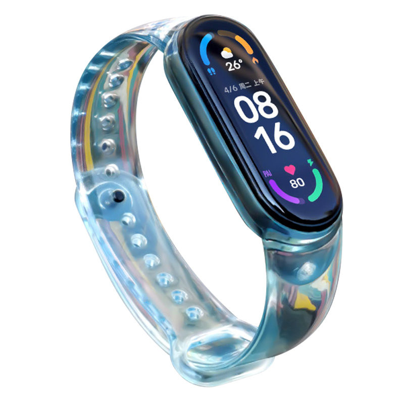 Keičiama silikoninė apyrankės apyrankė apyrankė skirta Xiaomi Mi Band 6/ 5 Blue