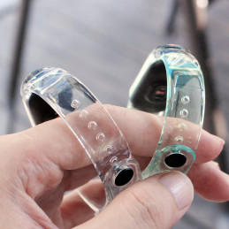 Keičiama silikoninė apyrankės apyrankė apyrankė skirta Xiaomi Mi Band 6/ 5 Blue