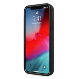BMW odinis perforuotas dėklas iPhone 12 Pro Max - juodas