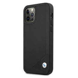 BMW Leather Deboss dėklas iPhone 12 / iPhone 12 Pro - juodas