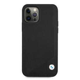 BMW Leather Deboss dėklas iPhone 12 / iPhone 12 Pro - juodas