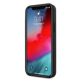 BMW odinis perforuotas šoninis dėklas iPhone 12 / iPhone 12 Pro - juodas