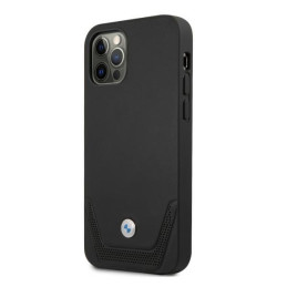 BMW odinis perforuotas dėklas iPhone 12 / iPhone 12 Pro - juodas