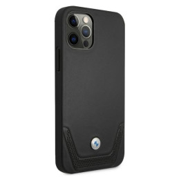 BMW odinis perforuotas dėklas iPhone 12 / iPhone 12 Pro - juodas