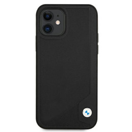 BMW Leather Deboss dėklas iPhone 12 mini - juodas