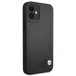 BMW Leather Deboss dėklas iPhone 12 mini - juodas