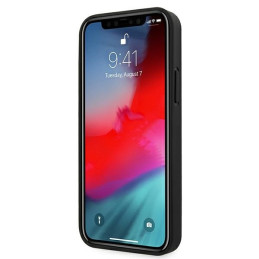Mercedes Leather Perforated Area dėklas iPhone 12 mini - juodas