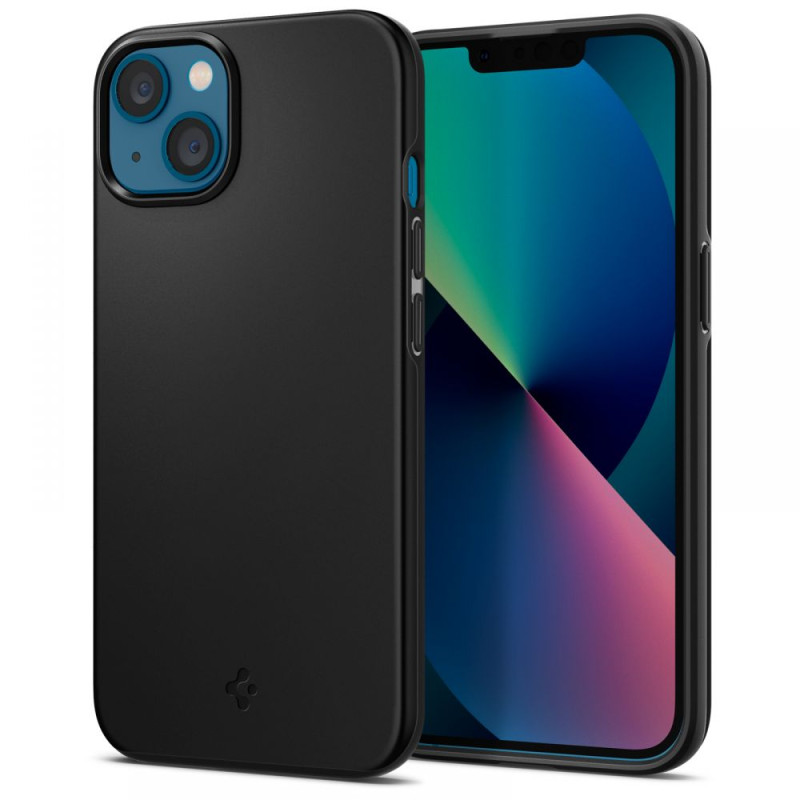 Spigen Thin Fit dėklas iPhone 13 - juodas