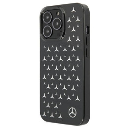 Mercedes Silver Stars Pattern dėklas, skirtas iPhone 13 Pro / iPhone 13 - juodas
