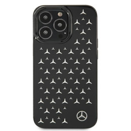 Mercedes Silver Stars Pattern dėklas, skirtas iPhone 13 Pro / iPhone 13 - juodas