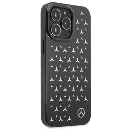 Mercedes Silver Stars Pattern dėklas, skirtas iPhone 13 Pro / iPhone 13 - juodas