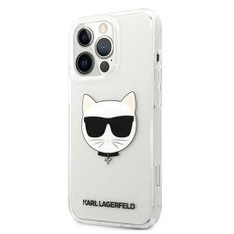 Karl Lagerfeld Choupette Head dėklas iPhone 13 Pro Max - skaidrus