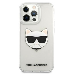 Karl Lagerfeld Choupette Head dėklas iPhone 13 Pro Max - skaidrus