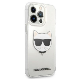 Karl Lagerfeld Choupette Head dėklas iPhone 13 Pro Max - skaidrus