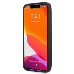 Karl Lagerfeld Leather Ikonik Karl& 39 s Head Metalinis dėklas iPhone 13 Pro Max - mėlynas