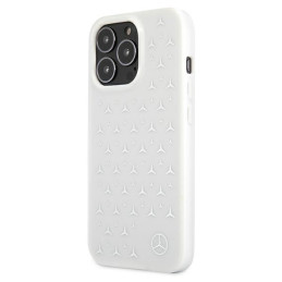 Mercedes Silver Stars Pattern dėklas, skirtas iPhone 13 Pro / iPhone 13 - baltas