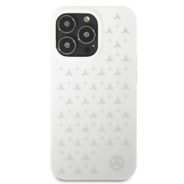 Mercedes Silver Stars Pattern dėklas, skirtas iPhone 13 Pro / iPhone 13 - baltas