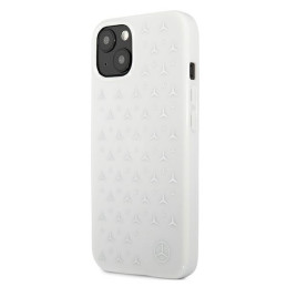 Mercedes Silver Stars Pattern dėklas iPhone 13 - baltas