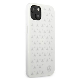 Mercedes Silver Stars Pattern dėklas iPhone 13 - baltas
