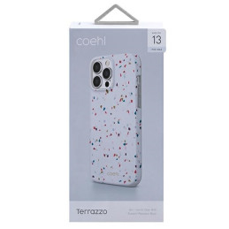 Uniq Coehl Terrazzo dėklas, skirtas iPhone 13 Pro Max - baltas