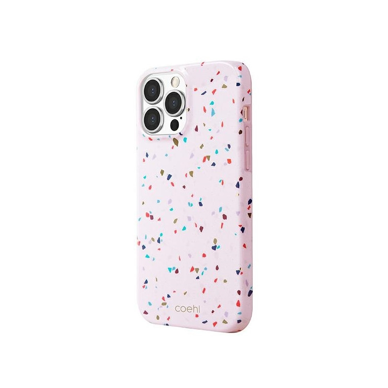 Uniq Coehl Terrazzo dėklas, skirtas iPhone 13 Pro Max - rožinis