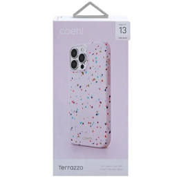 Uniq Coehl Terrazzo dėklas, skirtas iPhone 13 Pro Max - rožinis