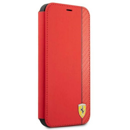 Ferrari On Track Carbon Stripe dėklas iPhone 13 mini - raudonas