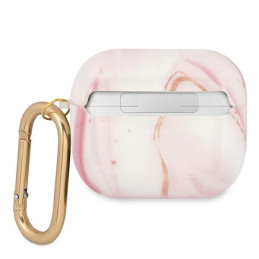 Guess Marble Collection dėklas, skirtas AirPods 3 – rožinis