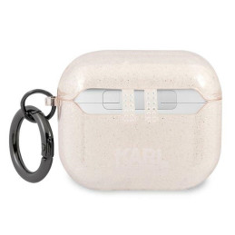 Karl Lagerfeld Glitter Karl& 39 s Head dėklas, skirtas AirPods 3 – auksinis