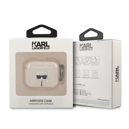 Karl Lagerfeld Glitter Karl& 39 s Head dėklas, skirtas AirPods 3 – auksinis