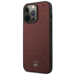Mercedes Leather Stars Pattern dėklas, skirtas iPhone 13 Pro / iPhone 13 - raudonas