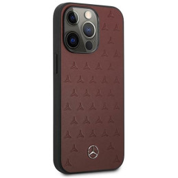 Mercedes Leather Stars Pattern dėklas, skirtas iPhone 13 Pro / iPhone 13 - raudonas