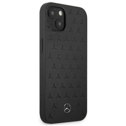Mercedes Leather Stars Pattern dėklas iPhone 13 mini - juodas