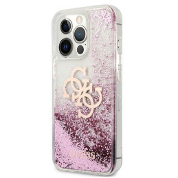 Guess GUHCP13XLG4GPI iPhone 13 Pro Max 6,7" rožinis/ rožinis kietas dėklas 4G Big Liquid Glitter