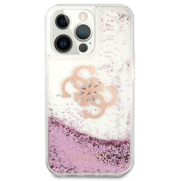 Guess GUHCP13XLG4GPI iPhone 13 Pro Max 6,7" rožinis/ rožinis kietas dėklas 4G Big Liquid Glitter