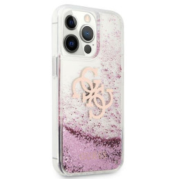 Guess GUHCP13XLG4GPI iPhone 13 Pro Max 6,7" rožinis/ rožinis kietas dėklas 4G Big Liquid Glitter