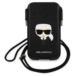 Karl Lagerfeld Saffiano Ikonik Karl& 39 s Head krepšys - juodas