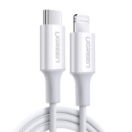 Ugreen US171 Lightning – USB-C PD laidas 20W 3A 480Mb/ s 1,5m – baltas