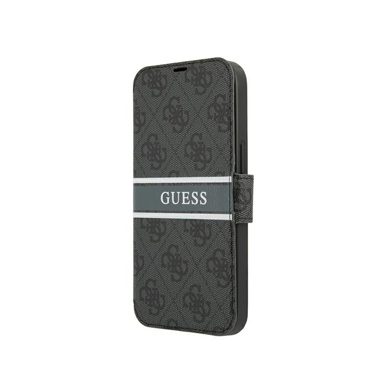 Guess 4G Stripe dėklas iPhone 13 mini - pilkas