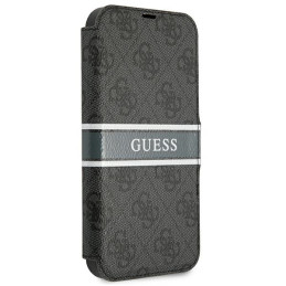 Guess 4G Stripe dėklas iPhone 13 mini - pilkas