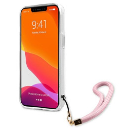 Guess Camo Strap Collection dėklas iPhone 13 - rožinis