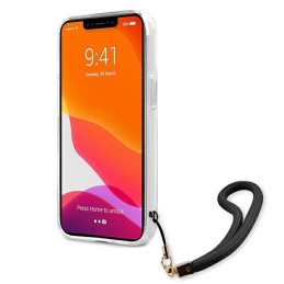 Guess Camo Strap Collection dėklas iPhone 13 mini - juodas