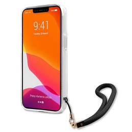 Guess Camo Strap Collection dėklas, skirtas iPhone 13 Pro Max - juodas