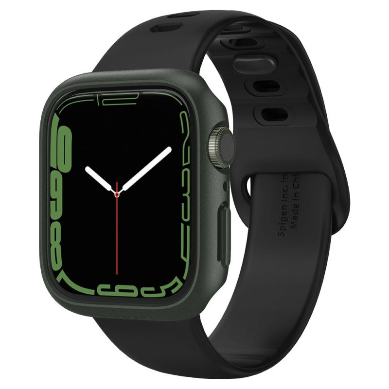 Spigen Thin Fit dėklas Apple Watch 7/ 8 (45 mm) - tamsiai žalias
