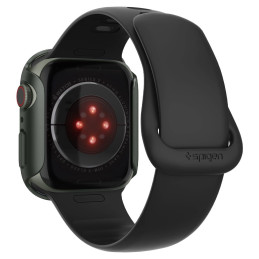 Spigen Thin Fit dėklas Apple Watch 7/ 8 (45 mm) - tamsiai žalias