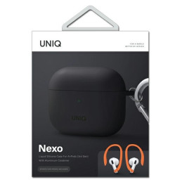 Uniq Nexo dėklas, skirtas AirPods 3 + Ear Hooks Silikoninis - pilkas