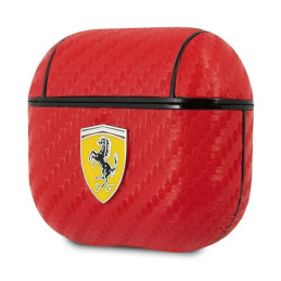 Ferrari On Track PU anglies dėklas, skirtas AirPods 3 – raudonas